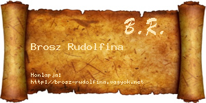Brosz Rudolfina névjegykártya